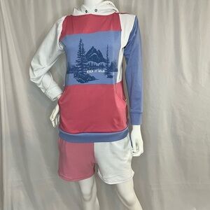 Altered sweatshirt and short set